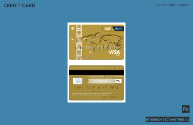 Beispielvorschau der burundischen BPR Bank Visa Gold Kreditkarte
